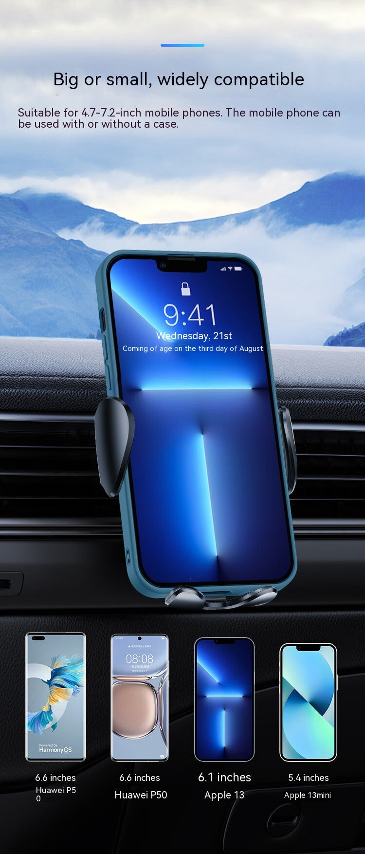 Car Special Navigation Bracket Universal Car Mechanical Support Frame Car Interior Air Outlet Car Mobile Phone Bracket