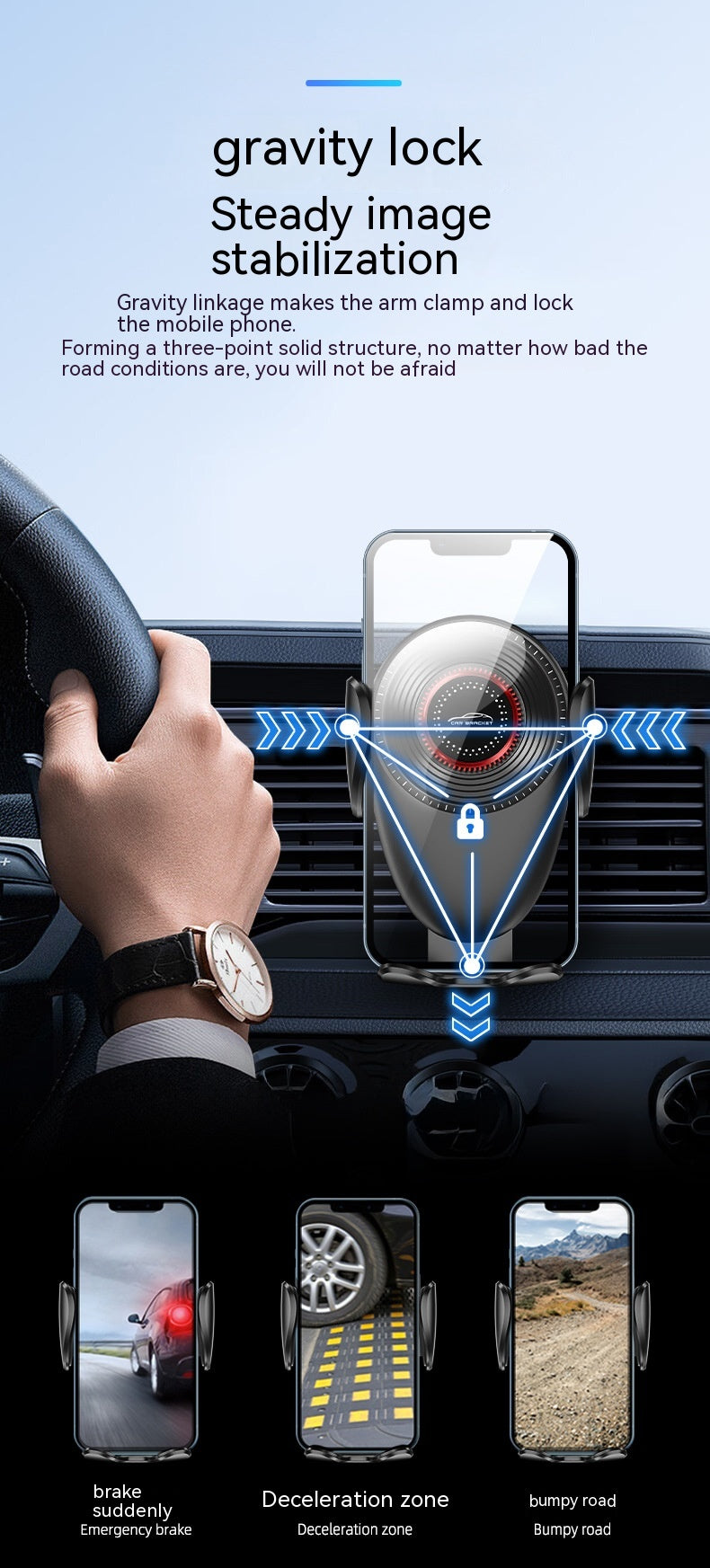 Car Special Navigation Bracket Universal Car Mechanical Support Frame Car Interior Air Outlet Car Mobile Phone Bracket