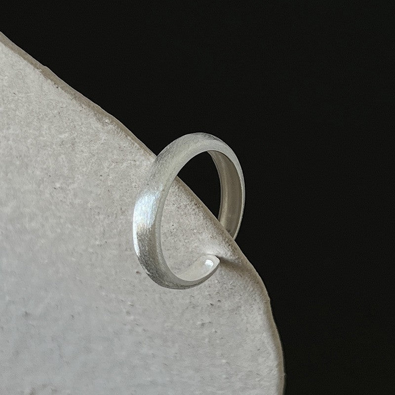 S925 Sterling Silver Geometric Open Ring for Women