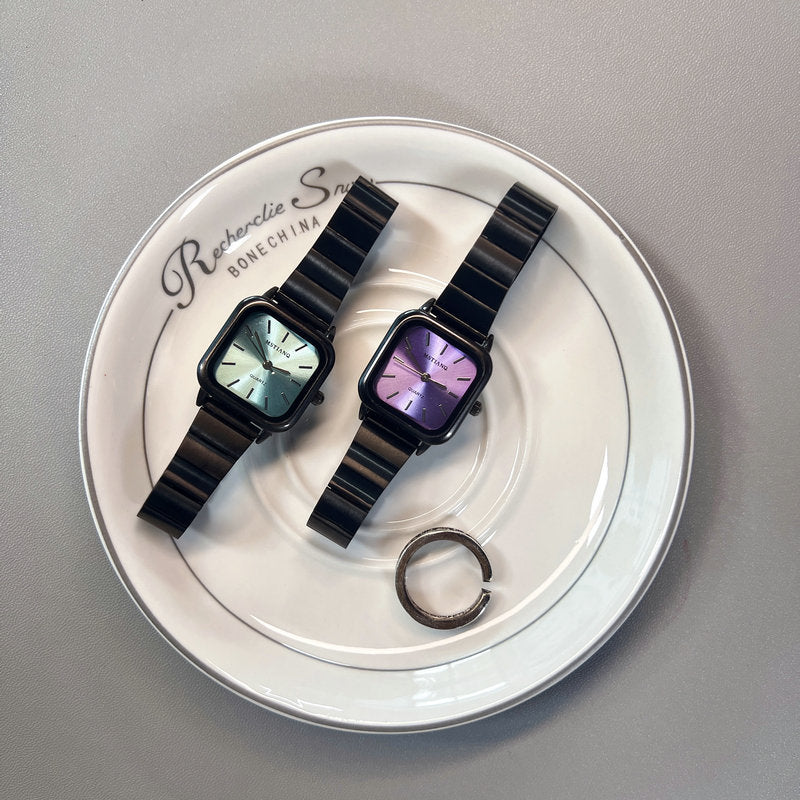 Minimalist Square Women Watch Steel Band