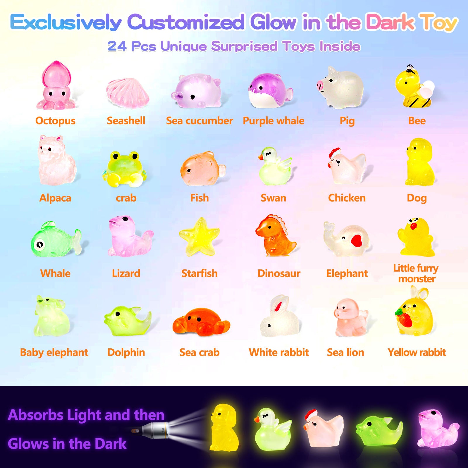 Childrens Luminous Bubble Bath Ball with Surprise Toys