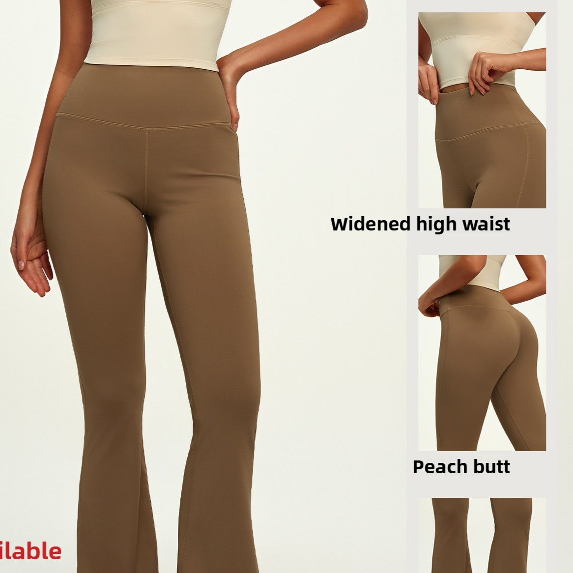 High Waist Flared Leg Fitness Pants
