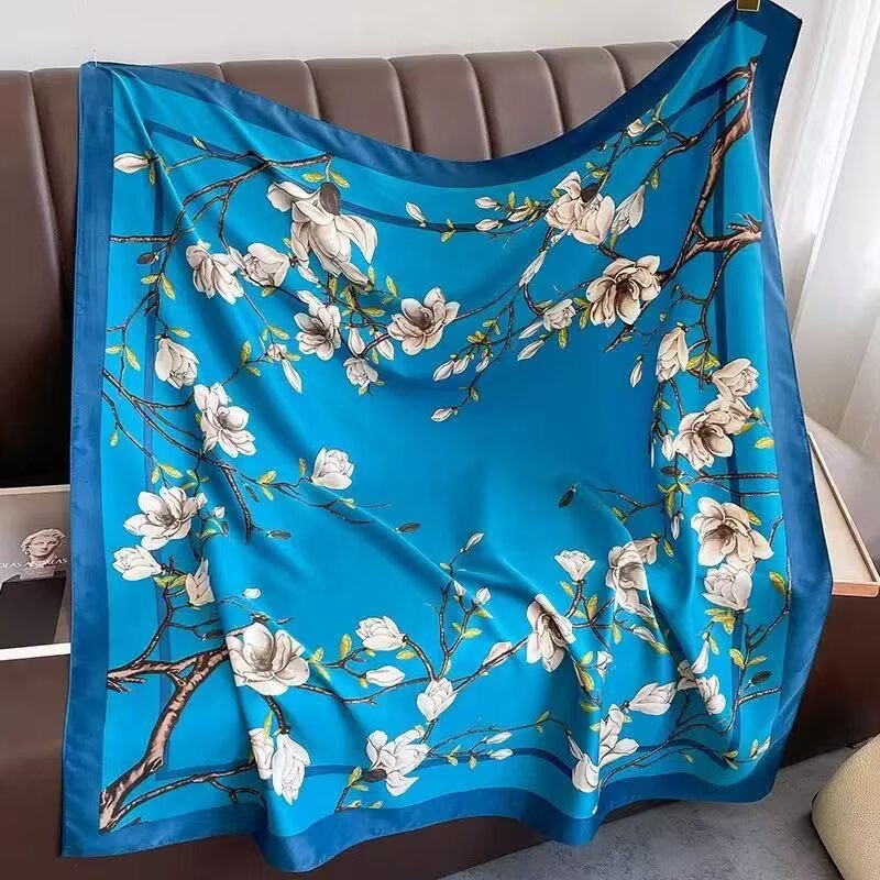 Creative Exotic-print Versatile Silk Scarf