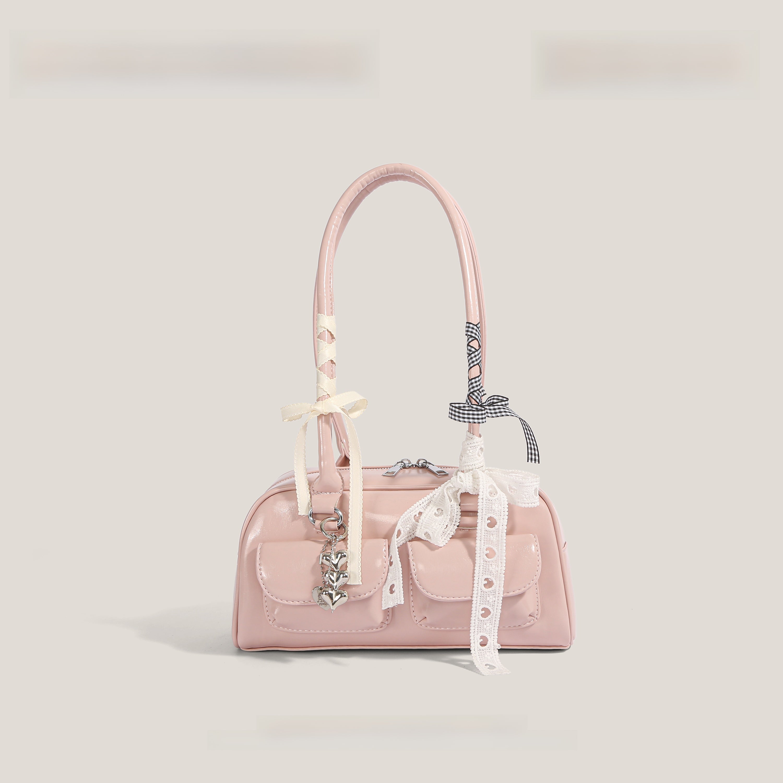 Tote Bag with Silk Scarf Pendant