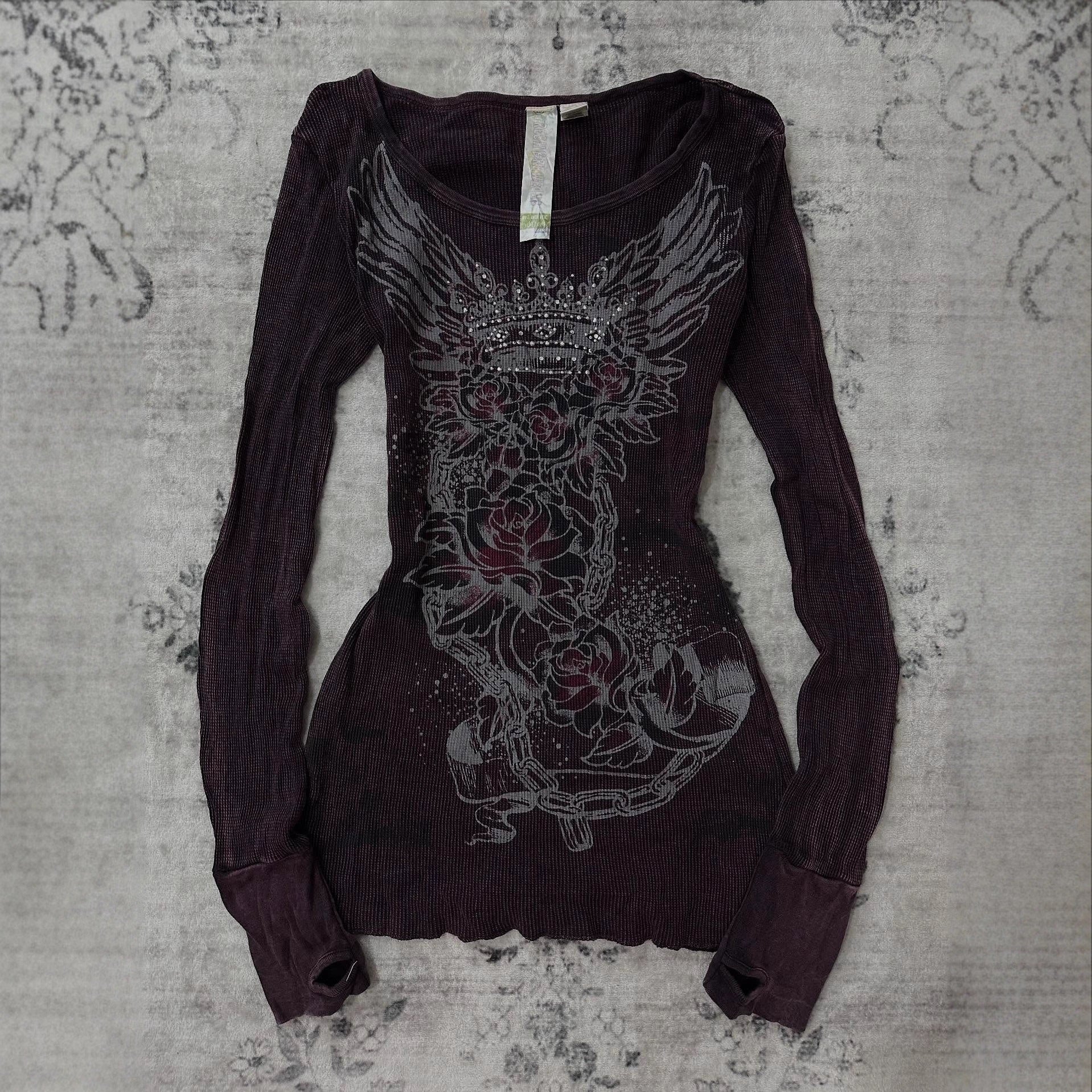 American Subculture Gothic Dark Style Chic Girl Long Sleeve
