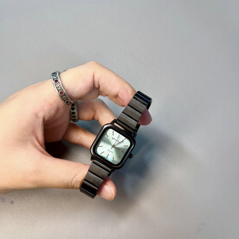 Minimalist Square Women Watch Steel Band