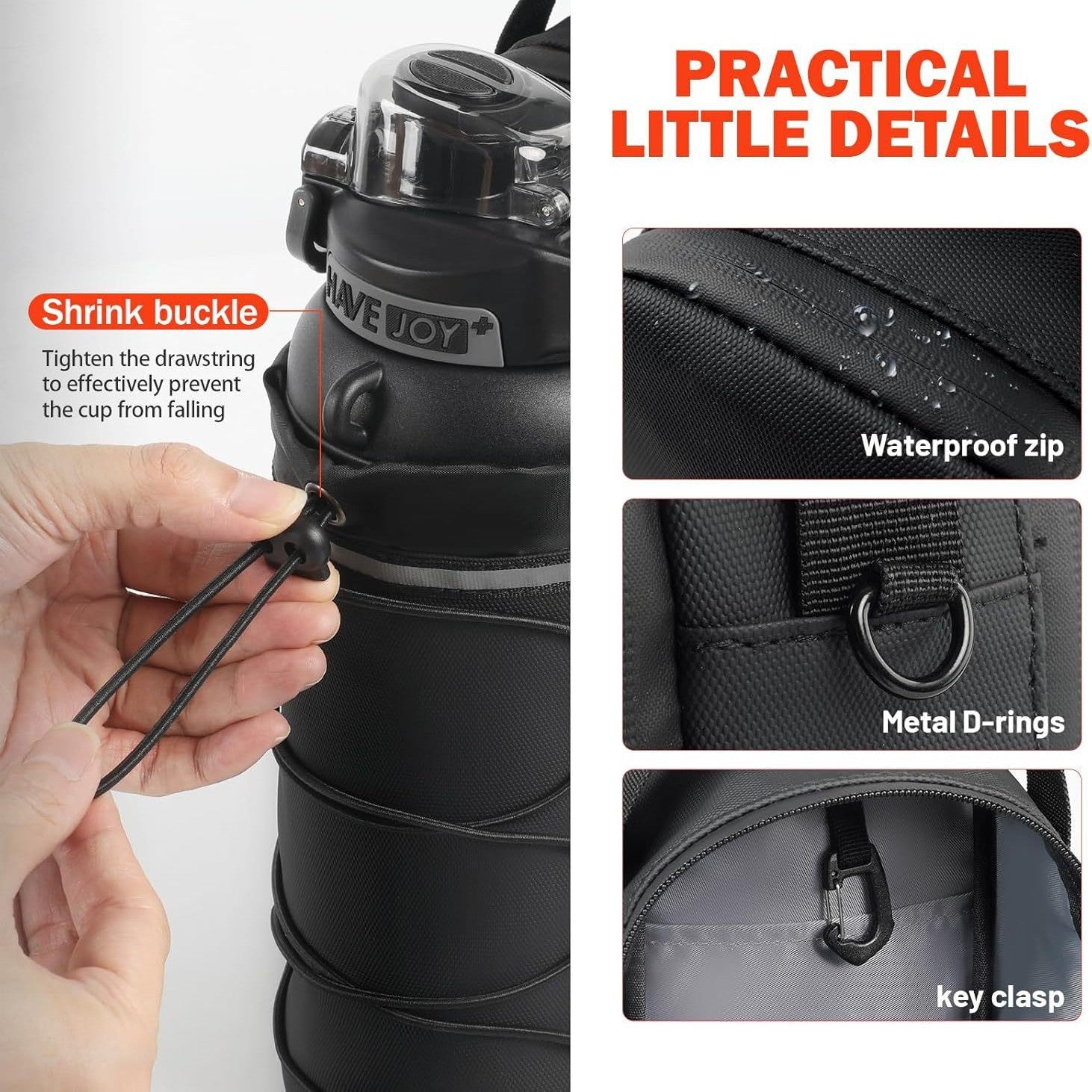 Magnetic Water Bottle Bag Fitness Storage