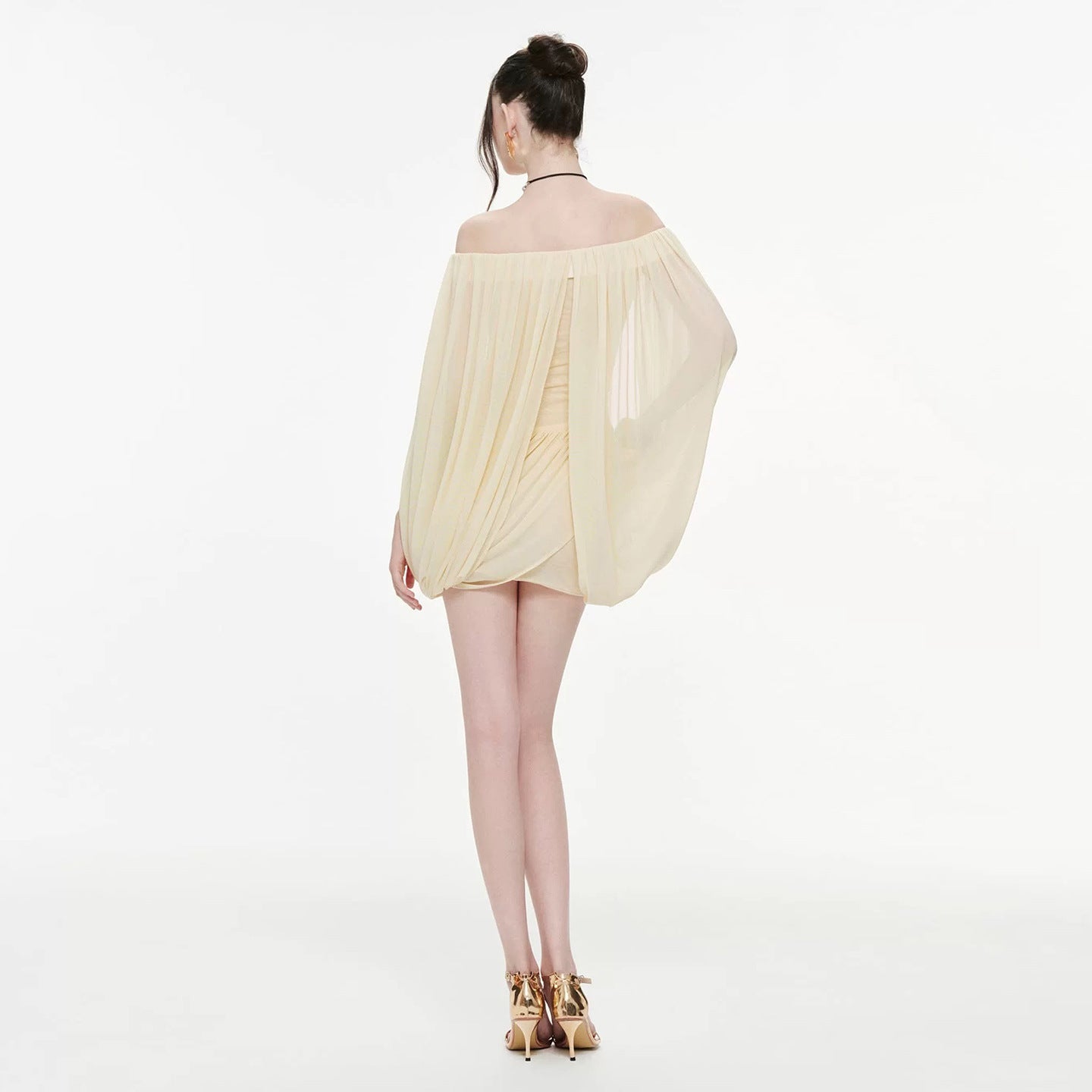Elegant One-Shoulder Pleated Dress