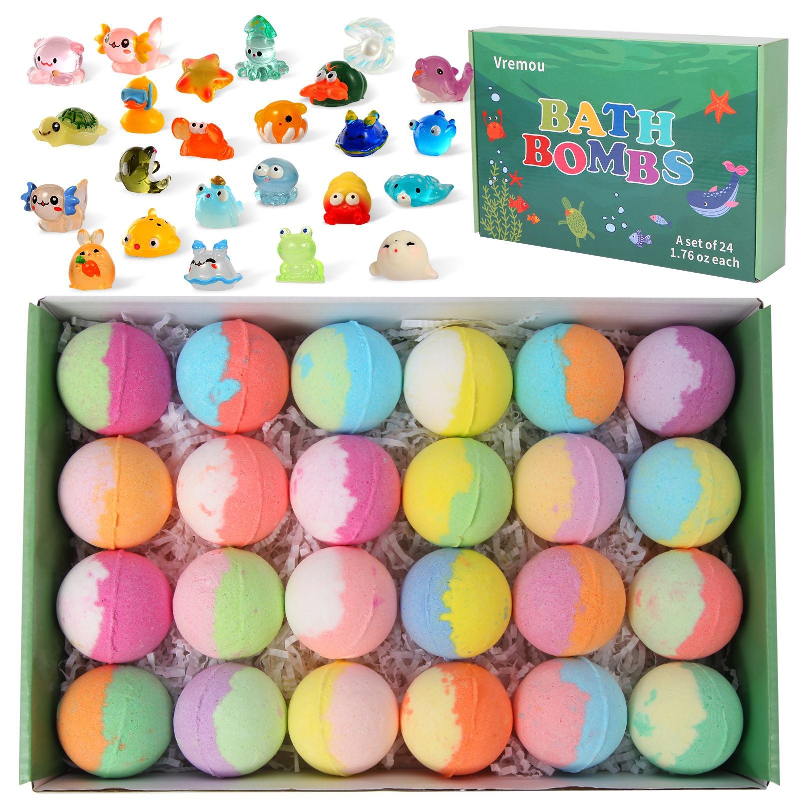 Childrens Luminous Bubble Bath Ball with Surprise Toys