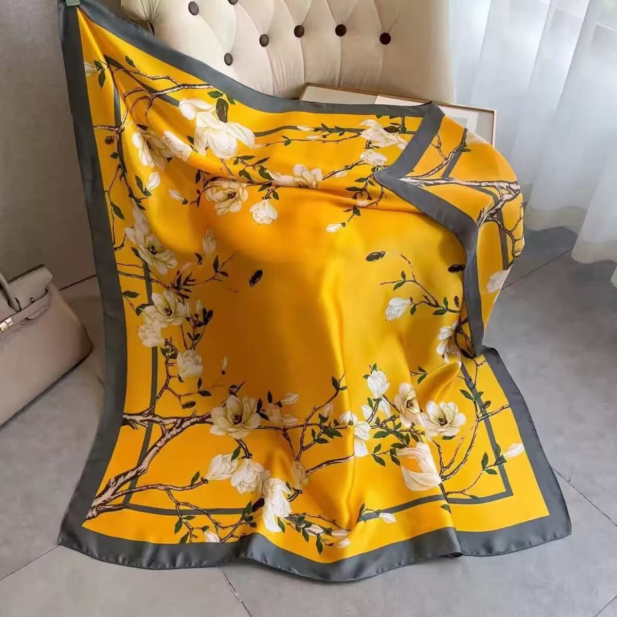 Creative Exotic-print Versatile Silk Scarf