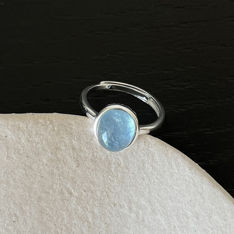 S925 Sterling Silver Geometric Open Ring for Women