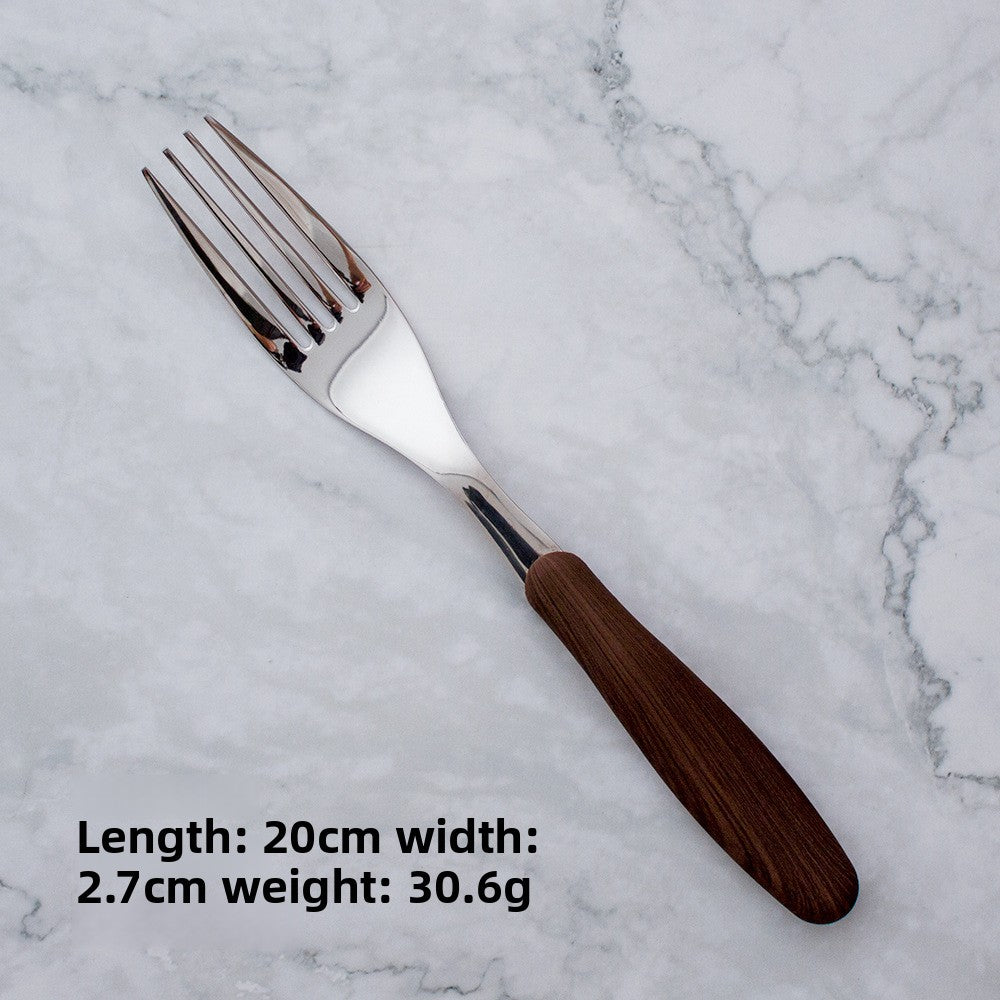 Stainless Steel Wood Grain Cutlery Set
