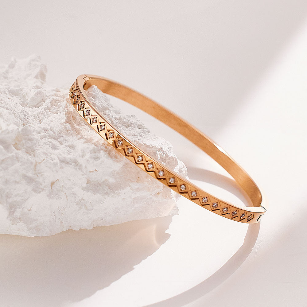 Fashion Titanium Steel Zircon Bracelet