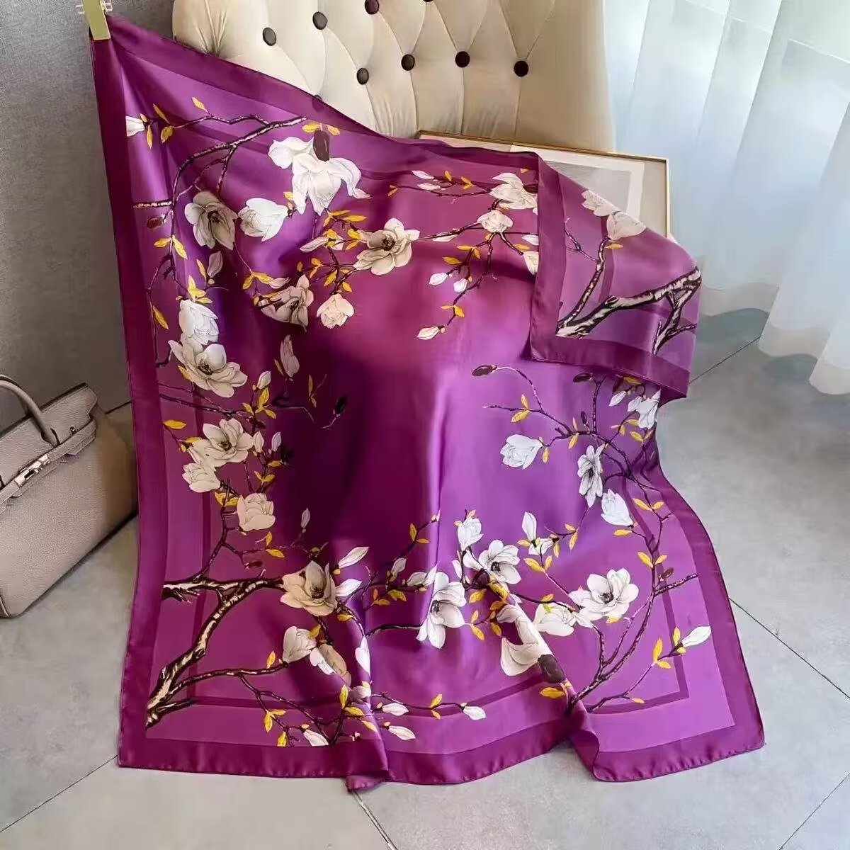 Creative Exotic-print Versatile Silk Scarf