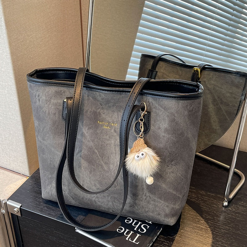 Womens Large Capacity Soft Handle Tote Bag
