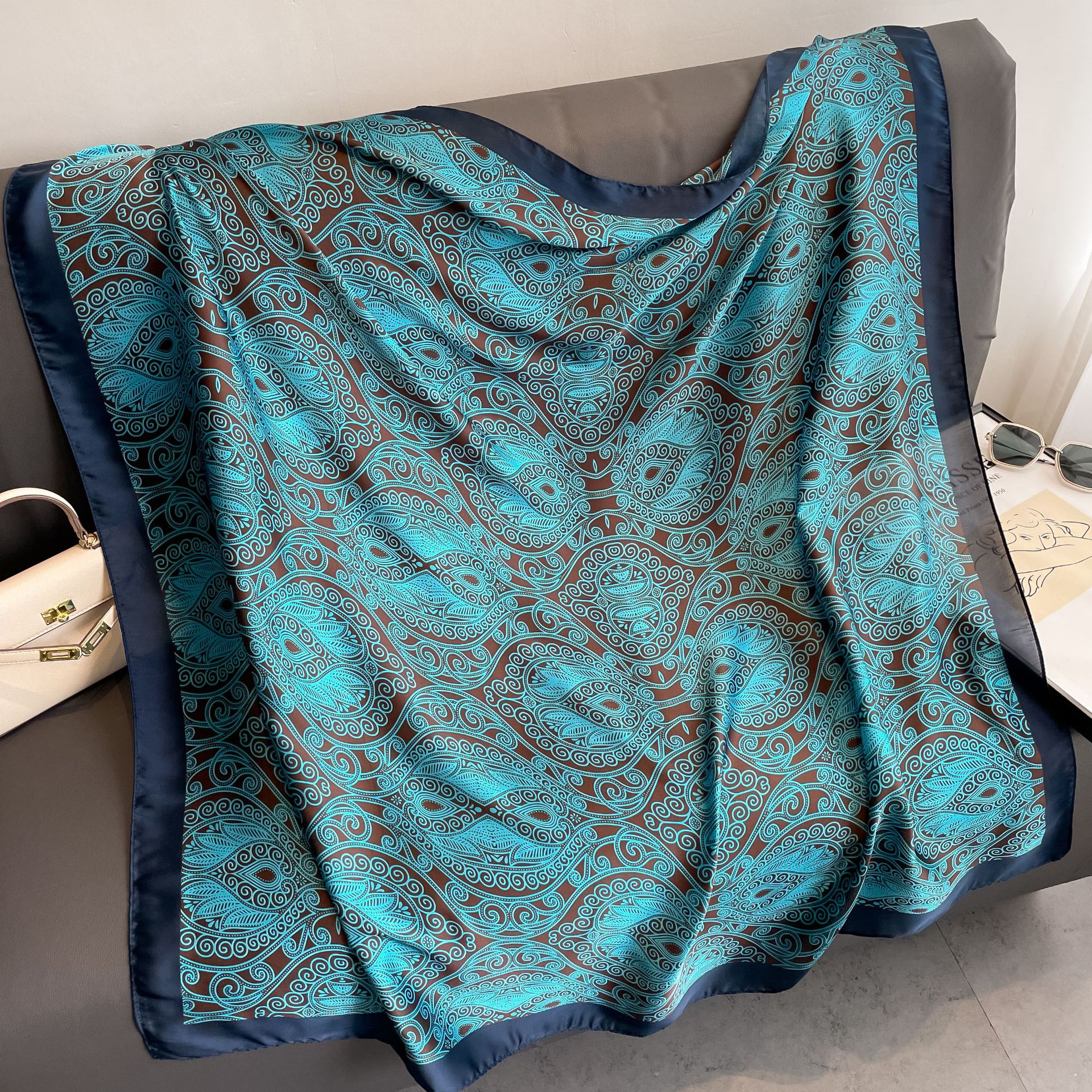 Creative Exotic-print Versatile Silk Scarf