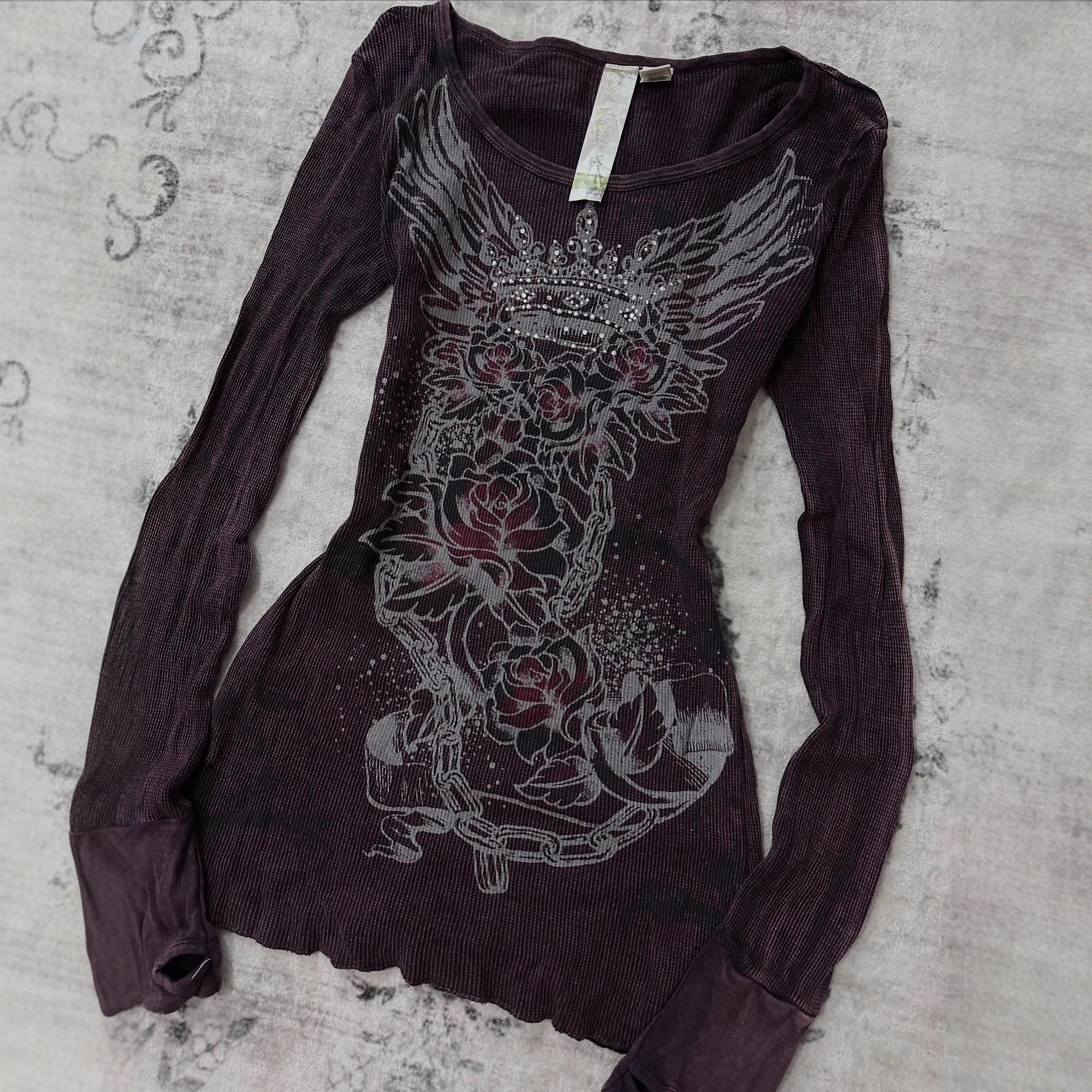 American Subculture Gothic Dark Style Chic Girl Long Sleeve