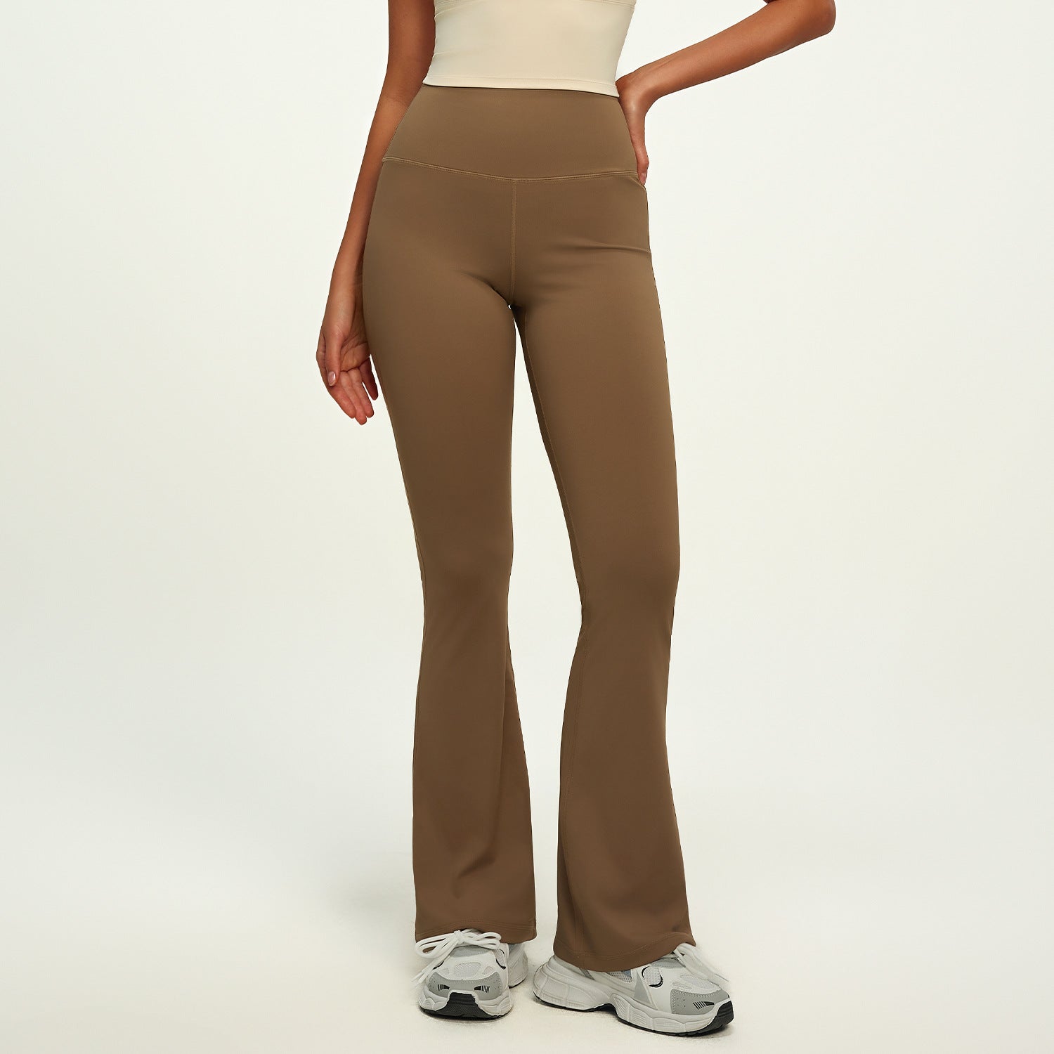 High Waist Flared Leg Fitness Pants