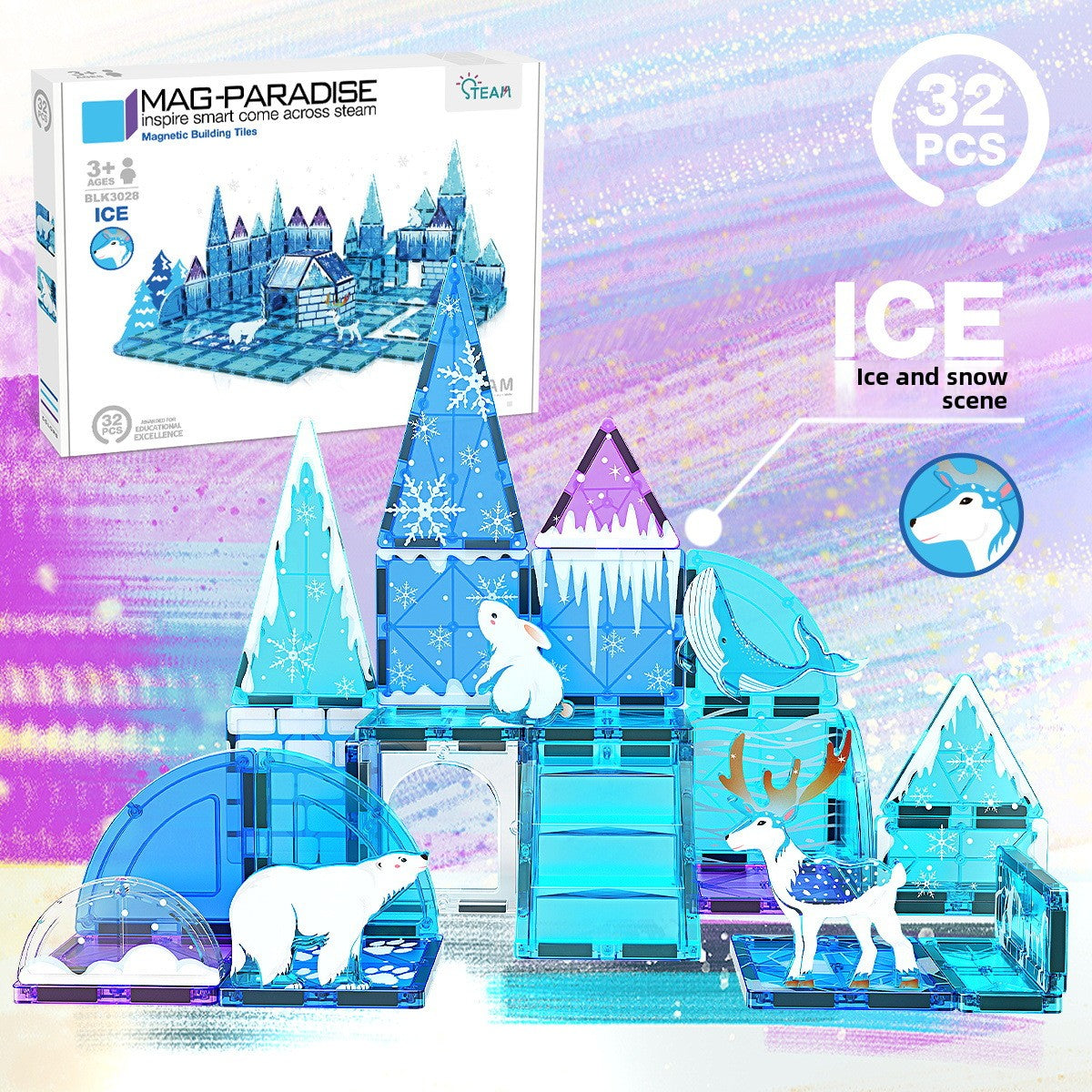 Magnetic Tiles Educational Building Toys for Kids