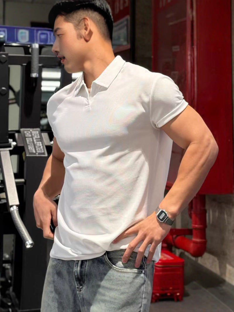 Mens Breathable Fitness Polo Shirt