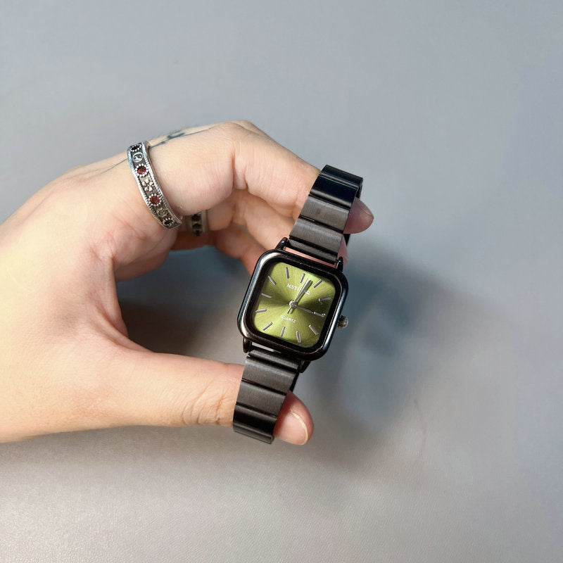 Minimalist Square Women Watch Steel Band