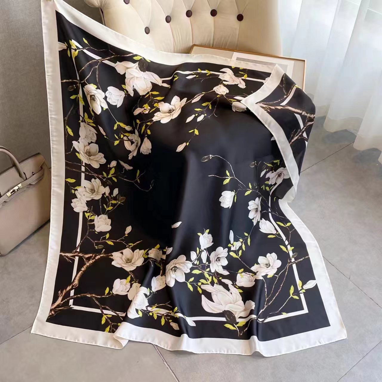 Creative Exotic-print Versatile Silk Scarf